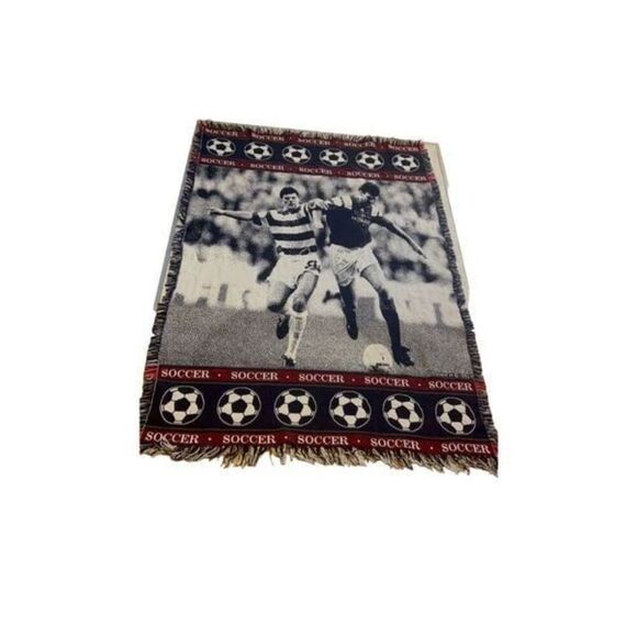 Vintage 90s Soccer MWW 1993 Tapestry Blanket - Picture 11 of 12